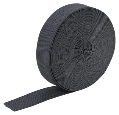 Elastische Gummibänder zum Nähen, 3,5 cm, 30 m, grau