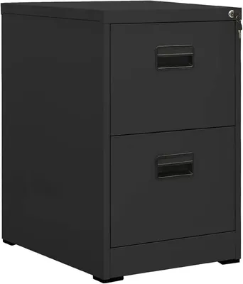 Produktbild von Aktenschrank, Metallschrank, Werkstattschrank, Werkzeugschrank, Büroschrank, Lagerschrank, Garagenschrank, Stahlschrank, Anthrazit 46x62x72,5 cm Stahl