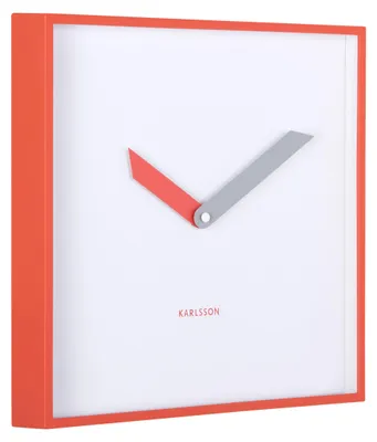 Produktbild von WANDUHR Cool Retro Cuadrado - Rot - 4,1/28,3/28,3 cm