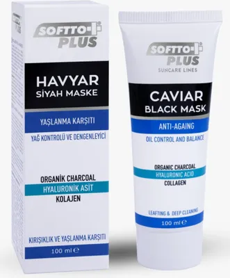 Image de Softto+Plus Caviar Black Mask Anti Aging - Masque hydratant pour le visage