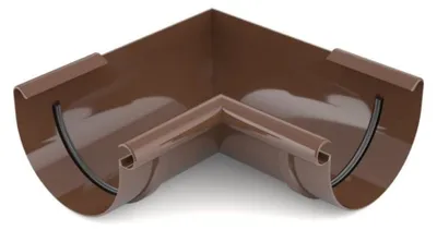 Immagine prodotto di Grondaia Angolare Marrone per Sistema 100, Angolo Interno 90°