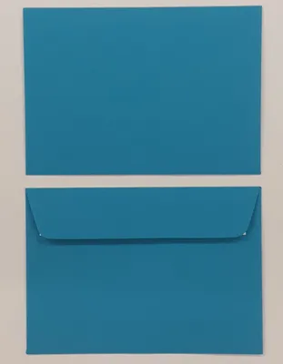 Produktbild von 50 Stück farbige Premium Briefumschläge Briefhüllen Kuvert, Caribic Azur Blau (UMS-773) DIN C6 (114 x 162 mm), ohne Fenster, haftklebend, 90g/m² - Karibik Umschläge