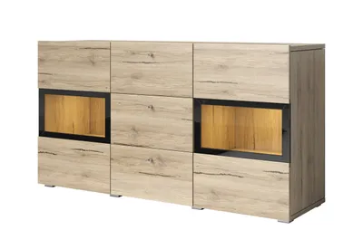 Zdjęcie produktu dla Komoda BAROS 2D3S 132 dąb san reno jasny