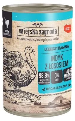 Obrázek produktu pro Wiejska Zagroda Losos pro kočky mokrá krmiva 400g