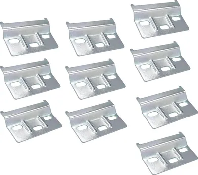 Produktbild von Schrankaufhänger Metall, 10 Stück, Wandhalterung für Hängeschränke, 64 x 40 x 6 mm, Silber