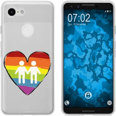 Produktbild von PhoneNatic Case kompatibel mit Google Pixel 3 Silikon-Hülle pride Männer M3
