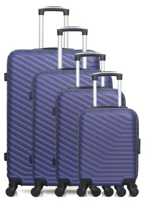 Produktbild von 4-teiliges Koffer-Set Lena-M ABS, Zahlenschloss, Handgepäck, 75x47x29 cm
