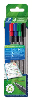 Produktbild von STAEDTLER Fineliner triplus 4er Kartonetui
