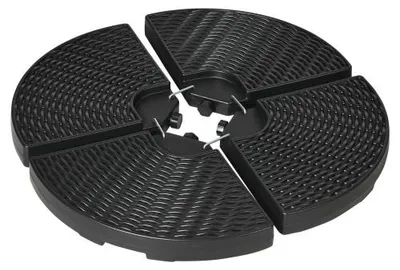Produktbild von Sonnenschirmgewicht 100 x 100 x 8 cm Schwarz HDPE 52 kg Wasser 68 kg Sand wetterfest