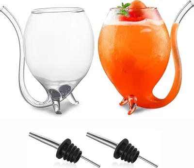 Obrázok produktu pre Vampírsky pohár na víno Koktailové poháre 360 ml Sada 2 priehľadných pohárov na pitie