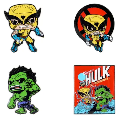 Immagine prodotto di Loungefly Pop! 4PKPN: Marvel - Wolverine - Collezione speciale per il 50° anniversario del personaggio Wolverine, ispirata ai fumetti