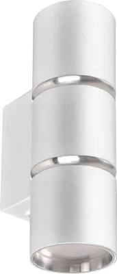 Zdjęcie produktu dla Kinkiet BAMBOO biało-srebrny 2xGU10x10W aluminium wym:18x5,5x8,2cm IP20 Polux