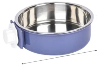 Image de Gamelle suspendue pour animaux de compagnie (nourriture et eau), en acier inoxydable, 2 en 1