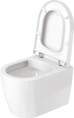 Immagine prodotto di Duravit ME by Starck WC suspendu Compact, Rimless, chasse d'eau basse, Durafix, 370x480mm, 253009AA00, 253009AA00