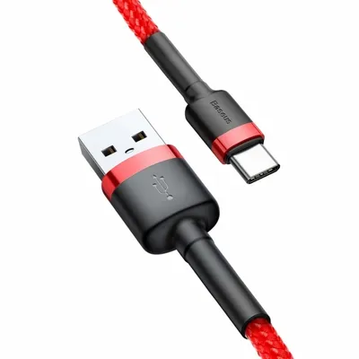 Produktbild von Baseus Cafule, 2 m, USB A, USB C, USB 2.0, 0,48 Gbit/s, Rot