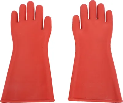 Produktbild von 1 Paar elektrisch isolierte Handschuhe, Gummi, Klasse 00, Hochspannungs-Isolierhandschuhe für Elektrikerreparaturen, 12 kV