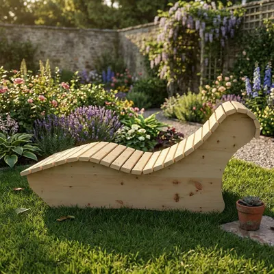 Produktbild von Relaxliege "Heiner" Gartenliege 80cm Zirbe
