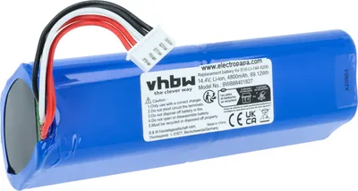 Produktbild von vhbw Akku kompatibel mit Ecovacs Deebot Ozmo T8 Aivi DBX11-11, T8, T20 Omni, T8+ DLX11-54, T8+ Staubsauger (4800 mAh, 14,4 V, Li-Ion)