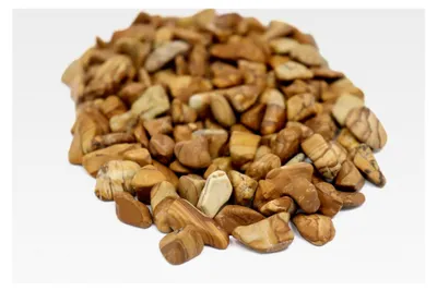 Produktbild von Polierte Kieselsteine Holz 20kg Dekosteine für Garten und Teich
