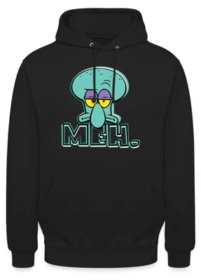 Produktbild von Spreadshirt SpongeBob Schwammkopf Thaddäus Q. Tentakel Uni Hoodie, S, Schwarz