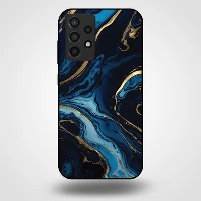 Image de Smartphonica Coque pour Samsung Galaxy A52 5G avec impression marbre - Coque arrière en TPU avec impression marbre - Bleu doré