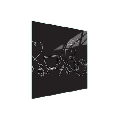 Produktbild von Glasschutzplatte Für Herd 50X52 Schwarz