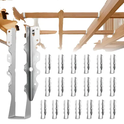 Zdjęcie produktu dla Vevor 50 Szt Wieszak Do Belek 40X38X199 Mm Łącznik Drewna Antykorozyjny