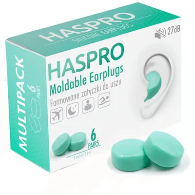 Produktbild von Haspro EPUM-2 formbare Ohrstöpsel, 6 Paar, grün