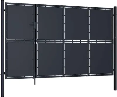 Obrázok produktu pre vidaXL Oceľová záhradná brána 350 x 175 cm antracitová