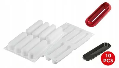 Productafbeelding van Silikomart ECLAIR 120 siliconen vorm, 8 vormpjes