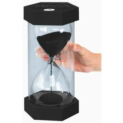 Produktbild von EDUPLAY 120-181 Giga Sanduhr 30cm - 60min, schwarz