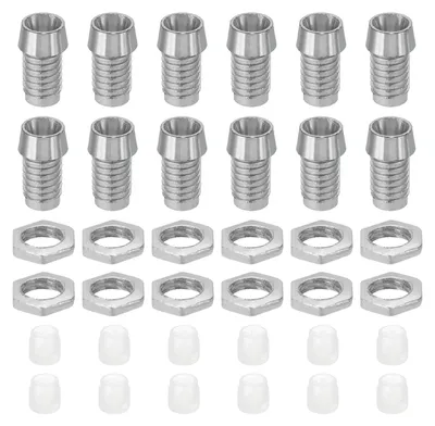 LED-Halter 3 mm, 40 Stück, Kunststoff verchromt, Silber