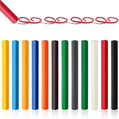 Imagen del producto de Kit de creta para esmaltado cerámico, 12 colores, ideal para decoraciones, artistas de cerámica, alfarería