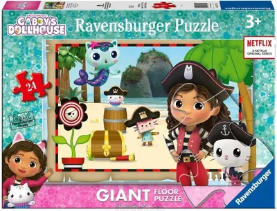 Produktbild von Ravensburger 24-teiliges Puzzle Gabis riesiges Katzenhaus