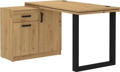 Produktbild von Masseno Schreibtisch MALTESA 138x67x78,1 cm Bürotisch Computertisch, Eiche Artisan
