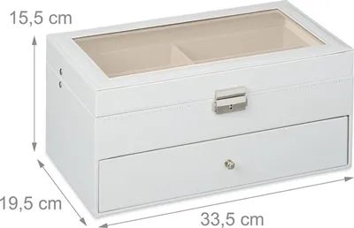 Zdjęcie produktu dla Pudełko na okulary, pojemność 12 par, wyściełane aksamitem