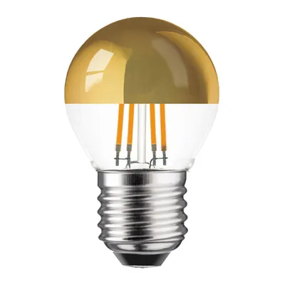 Produktbild von LED Filament Kopfspiegel Tropfen 4W fast 40W E27 gold warmweiß 2700K