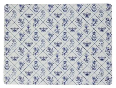 Imagen del producto de Mars & More: Mantel individual, color azul Delft, 30x40 cm (juego de 4)