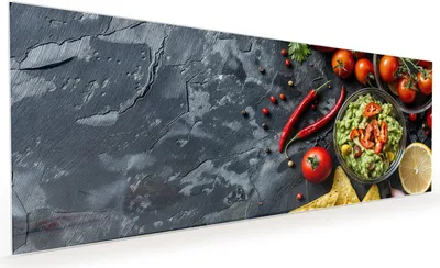 Produktbild von Küchenrückwand Spritzschutz Glas mit Motiv Frisches Gemüse 40 x 40 cm