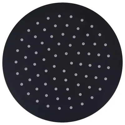 Immagine prodotto di vidaXL Doccia a pioggia in acciaio inox 20 cm rotonda nera