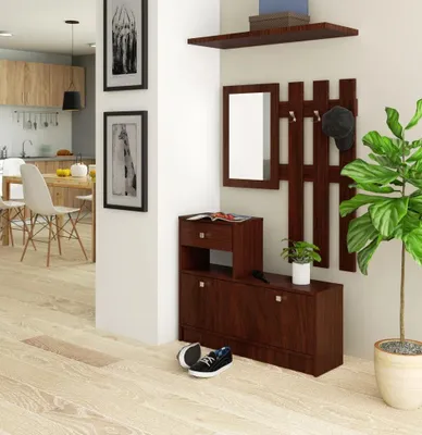 Produktbild von SIRIEL Flurwand mit Spiegel - Wenge