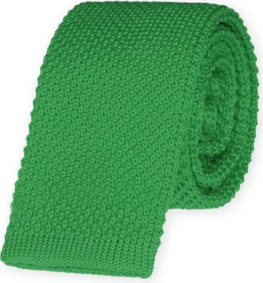 Produktbild von Strickkrawatte Strick Krawatte Retro Hochzeit Konfirmation Business schmal limettengrün