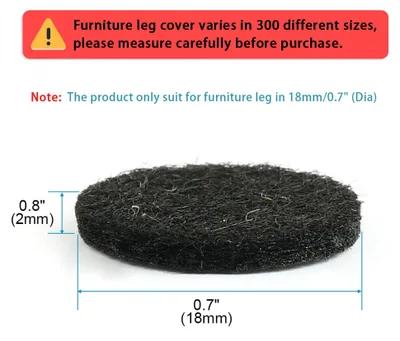 Obrázek produktu pro Kulaté samolepicí podložky pod nábytek, protiskluzové, průměr 18 mm, 64 kusů, vhodné pro podlahy