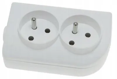 Obrázek produktu pro Rozbočovač pro 2-zásuvkový prodlužovací kabel s bílou GN-20