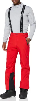 Produktbild von CMP 4-Wege Stretch Herren Skihose mit abnehmbaren Trägern rot 48