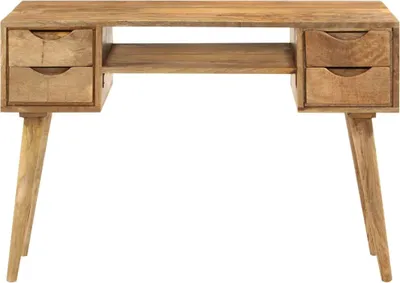 Produktbild von vidaXL Schreibtisch mit Schubladen 110x47x76 cm Massivholz Mango