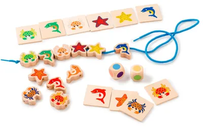 Produktbild von Eduplay Fädelspiel Meerestiere - Lernspielzeug für Kinder