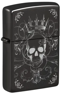 Produktbild von Zippo Sturmfeuerzeug - Skull, High Polish Black, Photo Image - Nachfüllbar - Wie