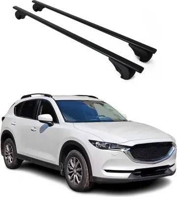Produktbild von Dachträger Grundtäger für Mazda CX-5 2017-2025 75kg Metall Schwarz 2 tlg