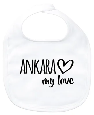 Produktbild von Huuraa Baby Lätzchen Ankara my love White Klettverschluss  Baumwolle Latz Geschenkidee